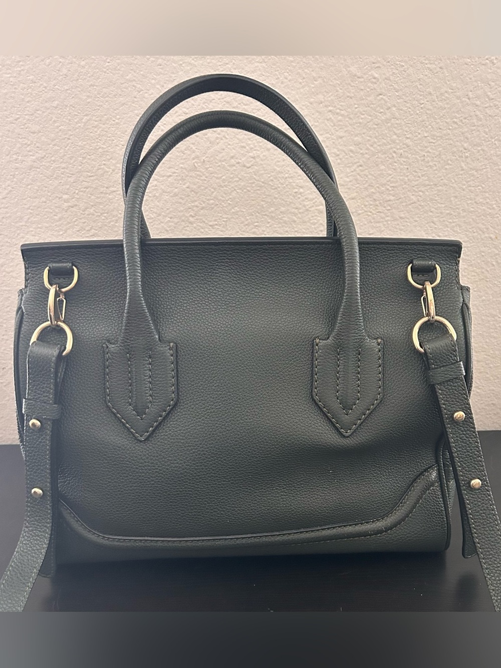 VERSACE Palazzo Empire charcoal green black Medusa crossbody satchel bag - Picture 3 of 11